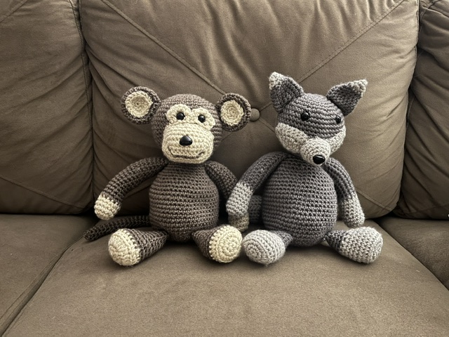 Handmade crocheted amigurumi animals by McWethy Made